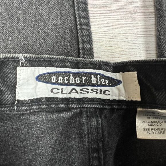 VTG 90s Y2K Anchor Black High Waisted Mom Jeans Tapered Retro Women’s Size 5/6 - Picture 6 of 10